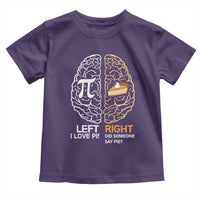 Funny Pi Day Toddler T Shirt Left Vs Right Brain Pie Shirt Math Geek Gift - Wonder Print Shop
