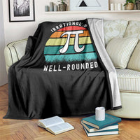 Funny Number Pi Throw Blanket Retro Irrational But Well Rounded Pi Day Celebration Math - Wonder Print Shop