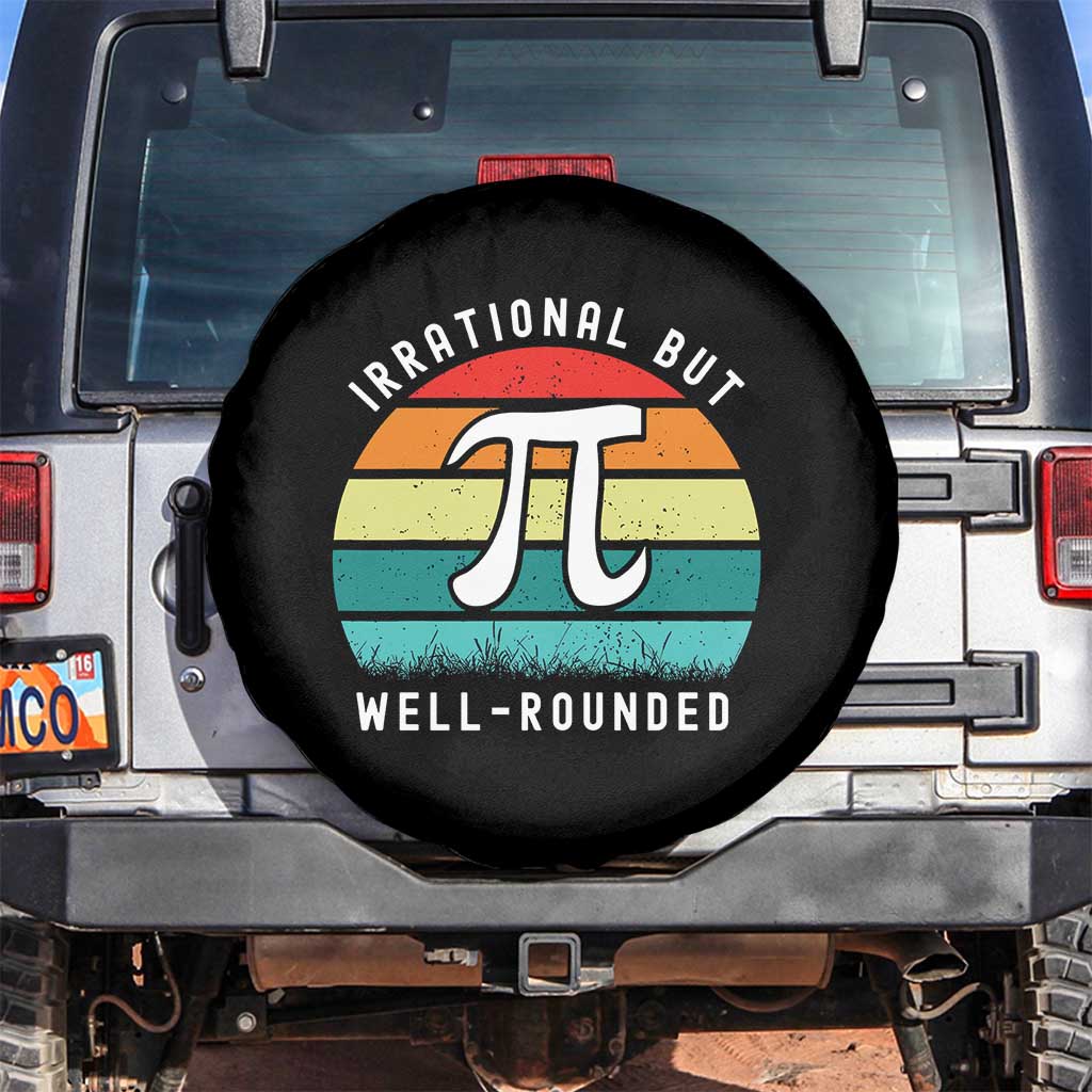 Funny Number Pi Spare Tire Cover Retro Irrational But Well Rounded Pi Day Celebration Math - Wonder Print Shop