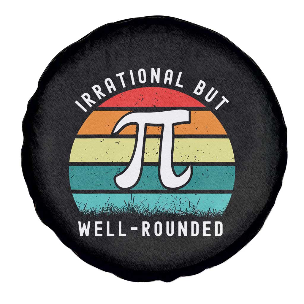 Funny Number Pi Spare Tire Cover Retro Irrational But Well Rounded Pi Day Celebration Math - Wonder Print Shop
