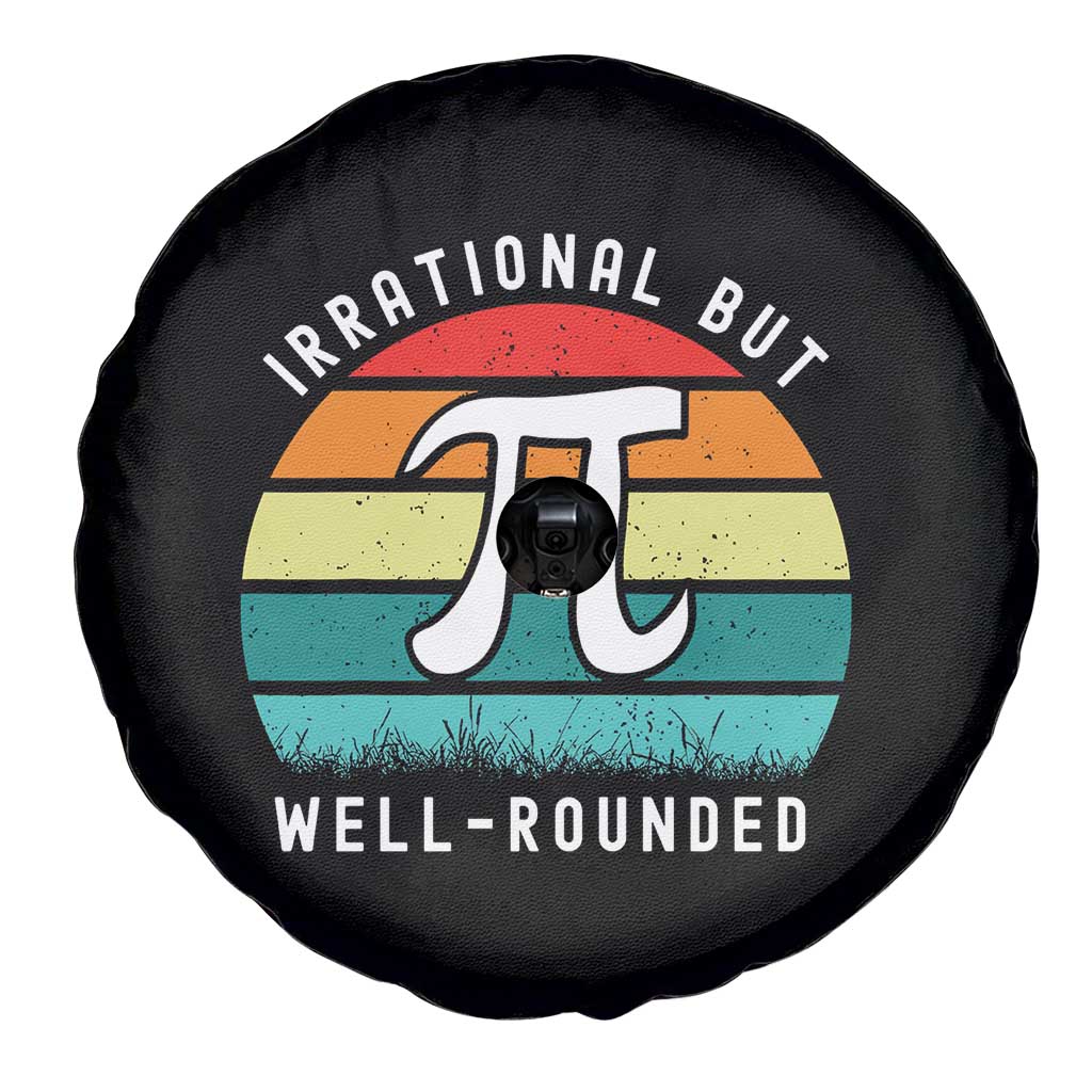 Funny Number Pi Spare Tire Cover Retro Irrational But Well Rounded Pi Day Celebration Math - Wonder Print Shop