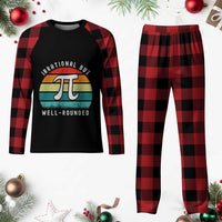 Funny Number Pi Plaid Pajama Set Retro Irrational But Well Rounded Pi Day Celebration Math - Wonder Print Shop