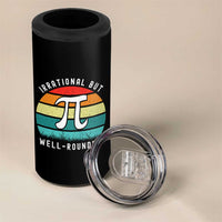 Funny Number Pi 4 in 1 Can Cooler Tumbler Retro Irrational But Well Rounded Pi Day Celebration Math - Wonder Print Shop