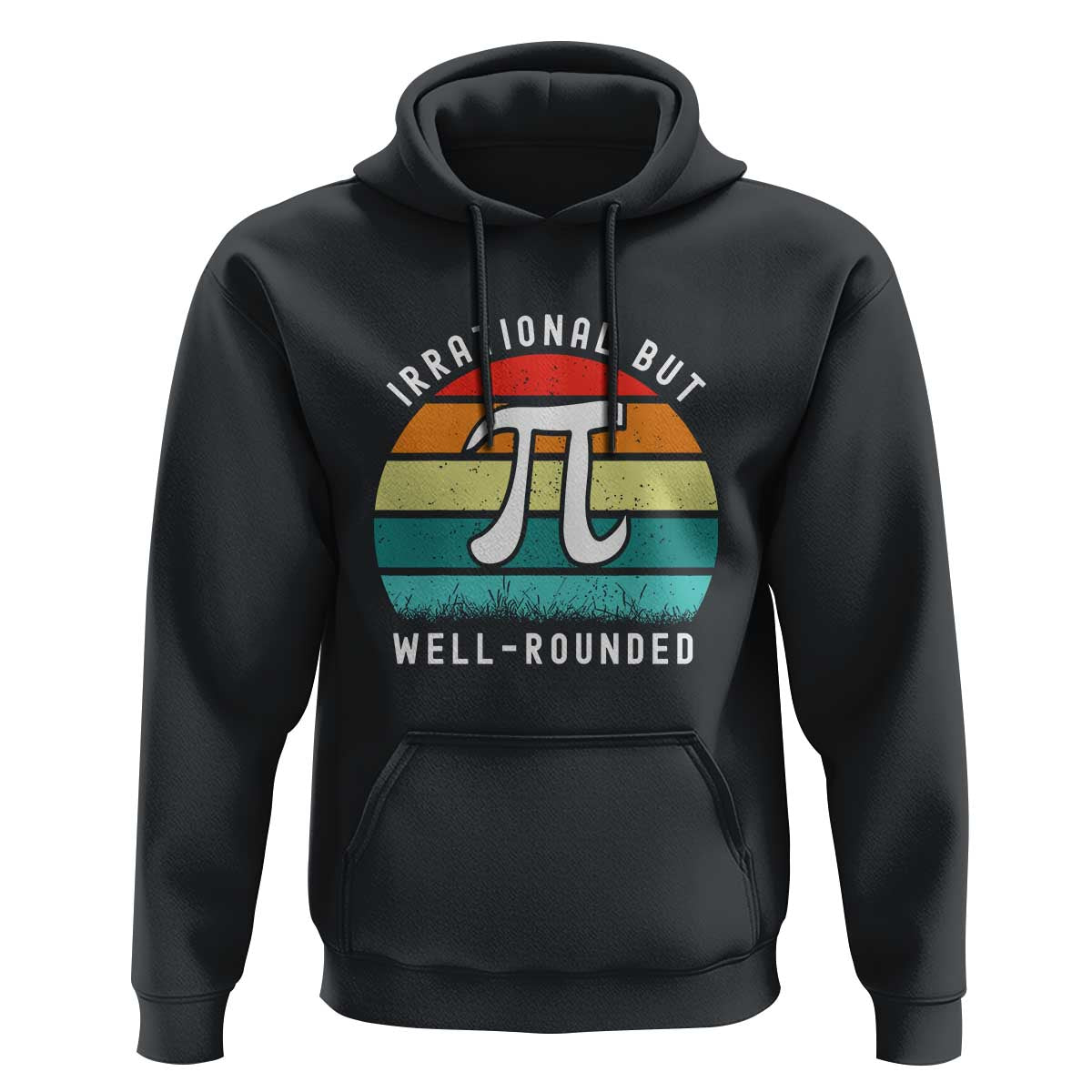 Funny Number Pi Hoodie Retro Irrational But Well Rounded Pi Day Celebration Math - Wonder Print Shop