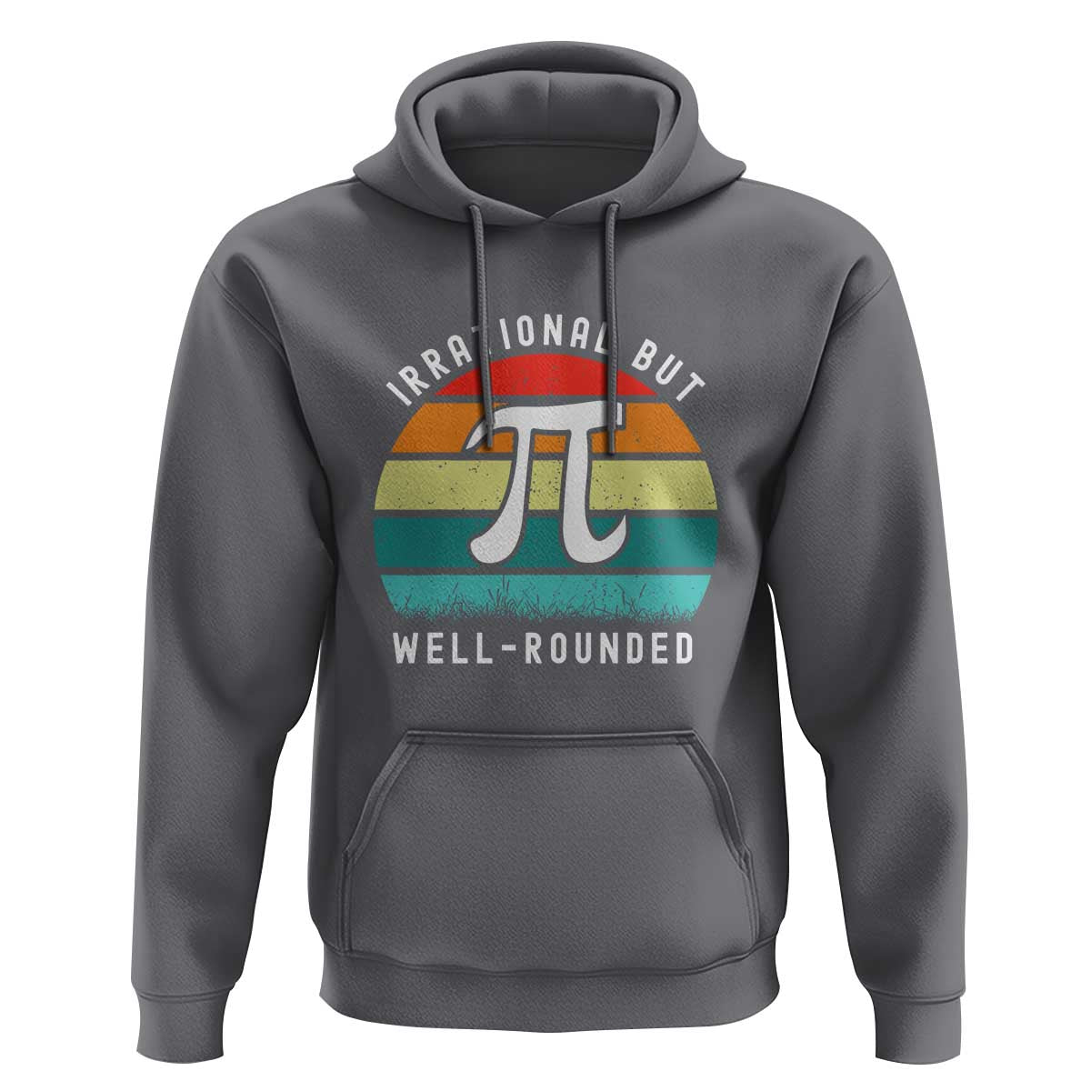 Funny Number Pi Hoodie Retro Irrational But Well Rounded Pi Day Celebration Math - Wonder Print Shop