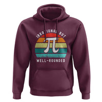 Funny Number Pi Hoodie Retro Irrational But Well Rounded Pi Day Celebration Math - Wonder Print Shop