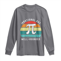 Funny Number Pi Long Sleeve Shirt Retro Irrational But Well Rounded Pi Day Celebration Math - Wonder Print Shop