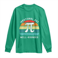 Funny Number Pi Long Sleeve Shirt Retro Irrational But Well Rounded Pi Day Celebration Math - Wonder Print Shop