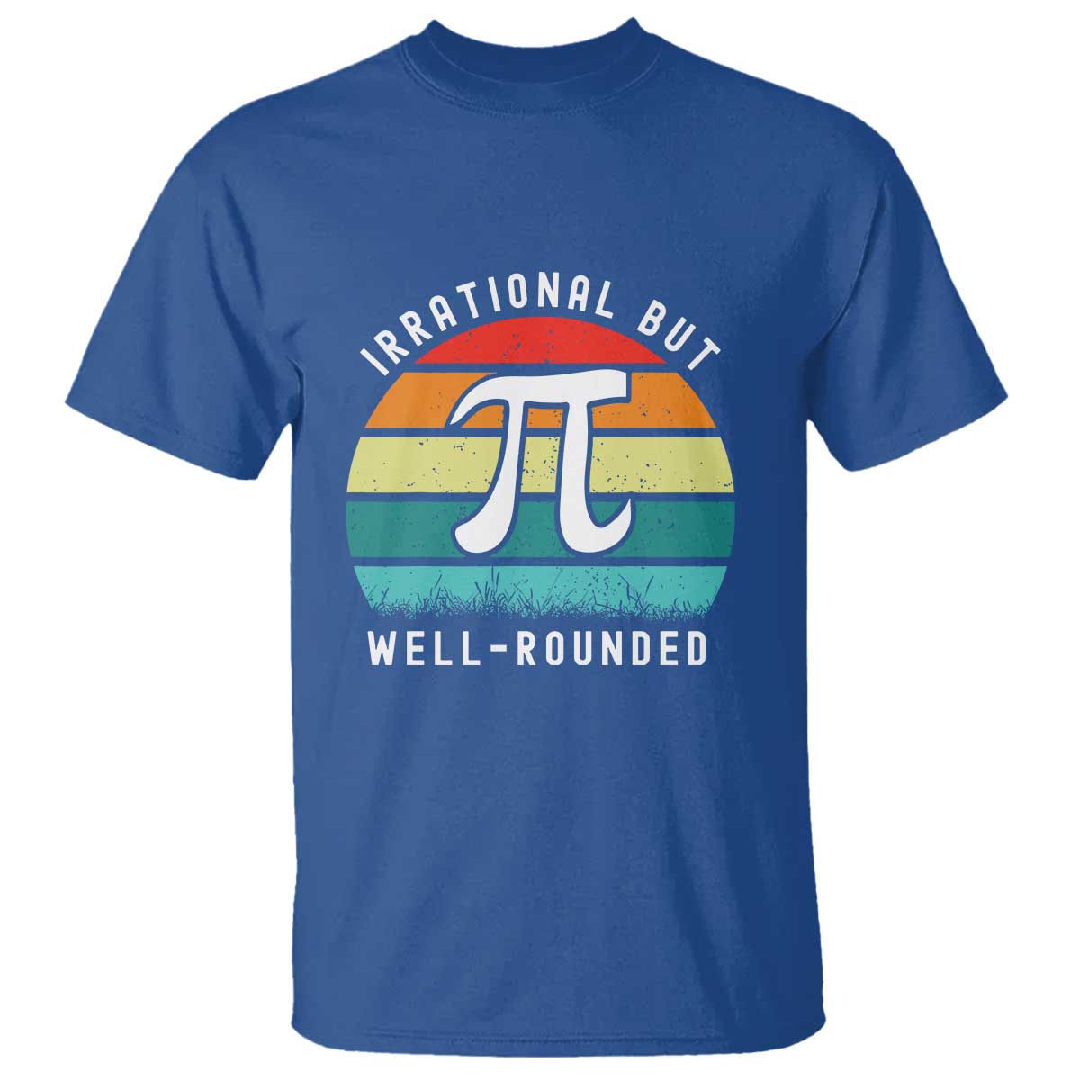 Funny Number Pi T Shirt Retro Irrational But Well Rounded Pi Day Celebration Math - Wonder Print Shop