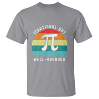 Funny Number Pi T Shirt Retro Irrational But Well Rounded Pi Day Celebration Math - Wonder Print Shop