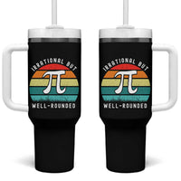 Funny Number Pi Tumbler With Handle Retro Irrational But Well Rounded Pi Day Celebration Math - Wonder Print Shop
