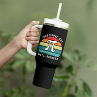 Funny Number Pi Tumbler With Handle Retro Irrational But Well Rounded Pi Day Celebration Math - Wonder Print Shop