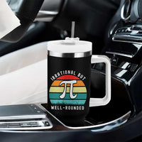 Funny Number Pi Tumbler With Handle Retro Irrational But Well Rounded Pi Day Celebration Math - Wonder Print Shop