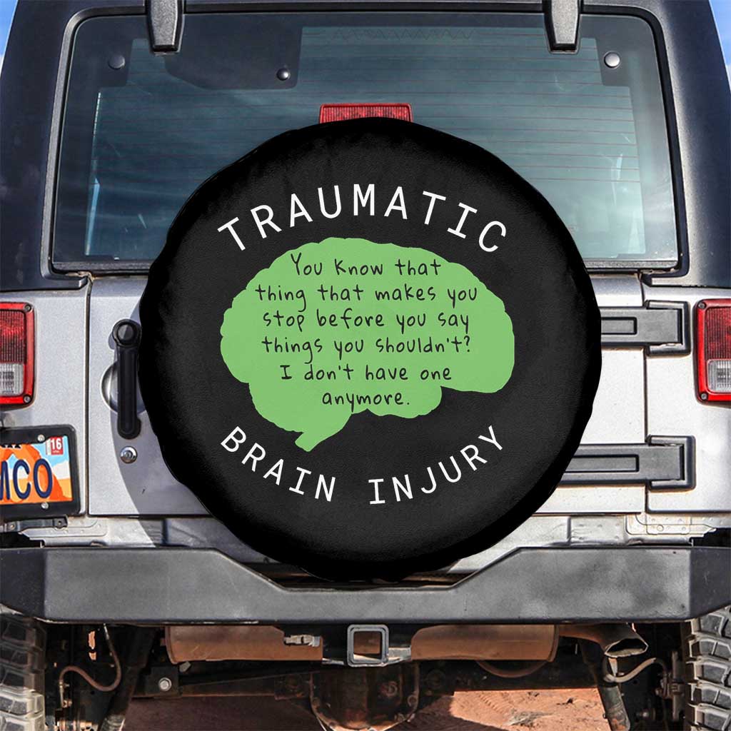 Traumatic Brain Injury Awareness Spare Tire Cover TBI Support