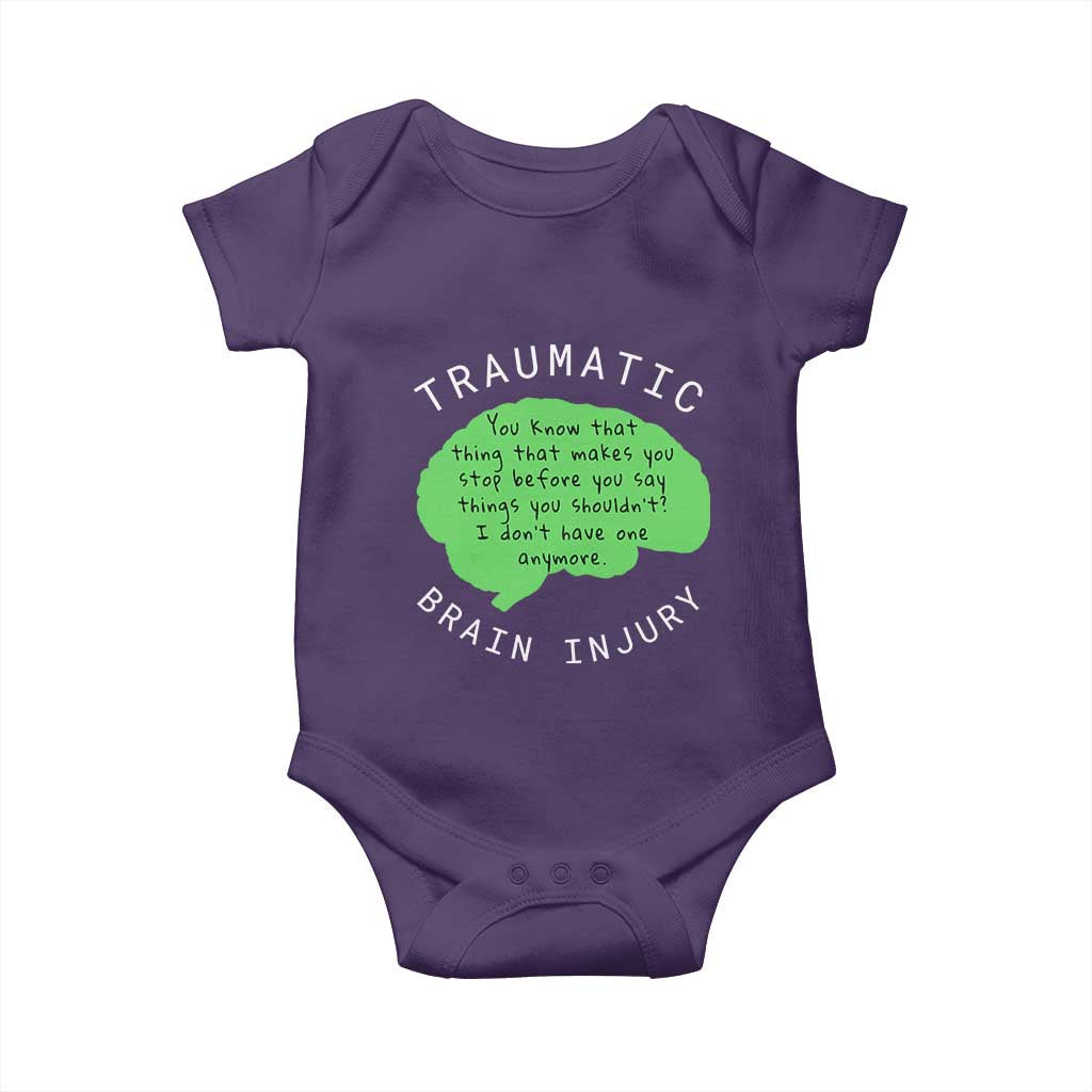Traumatic Brain Injury Awareness Baby Onesie TBI Support