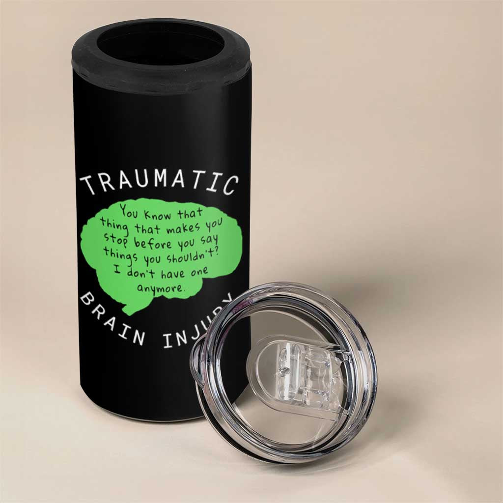 Traumatic Brain Injury Awareness 4 in 1 Can Cooler Tumbler TBI Support