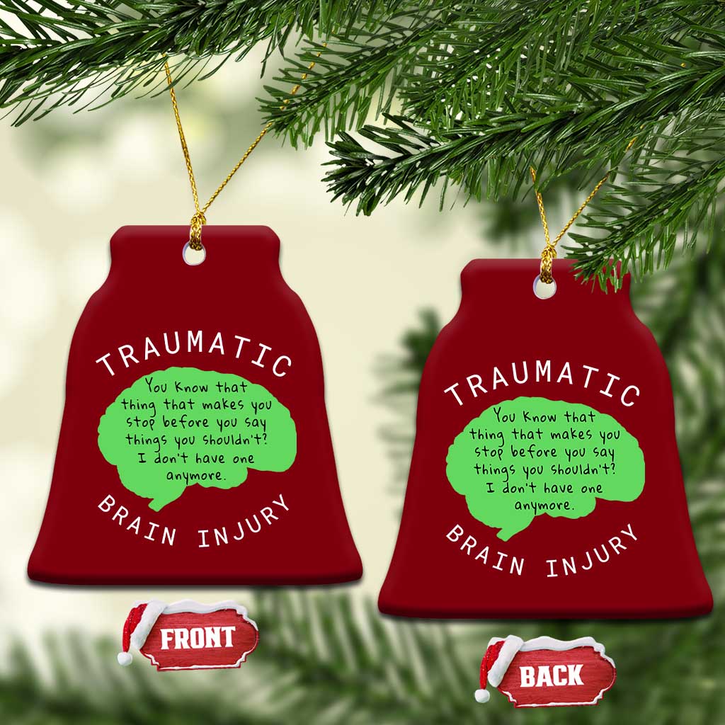 Traumatic Brain Injury Awareness Ceramic Ornament TBI Support - Wonder Print Shop