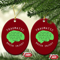 Traumatic Brain Injury Awareness Ceramic Ornament TBI Support - Wonder Print Shop