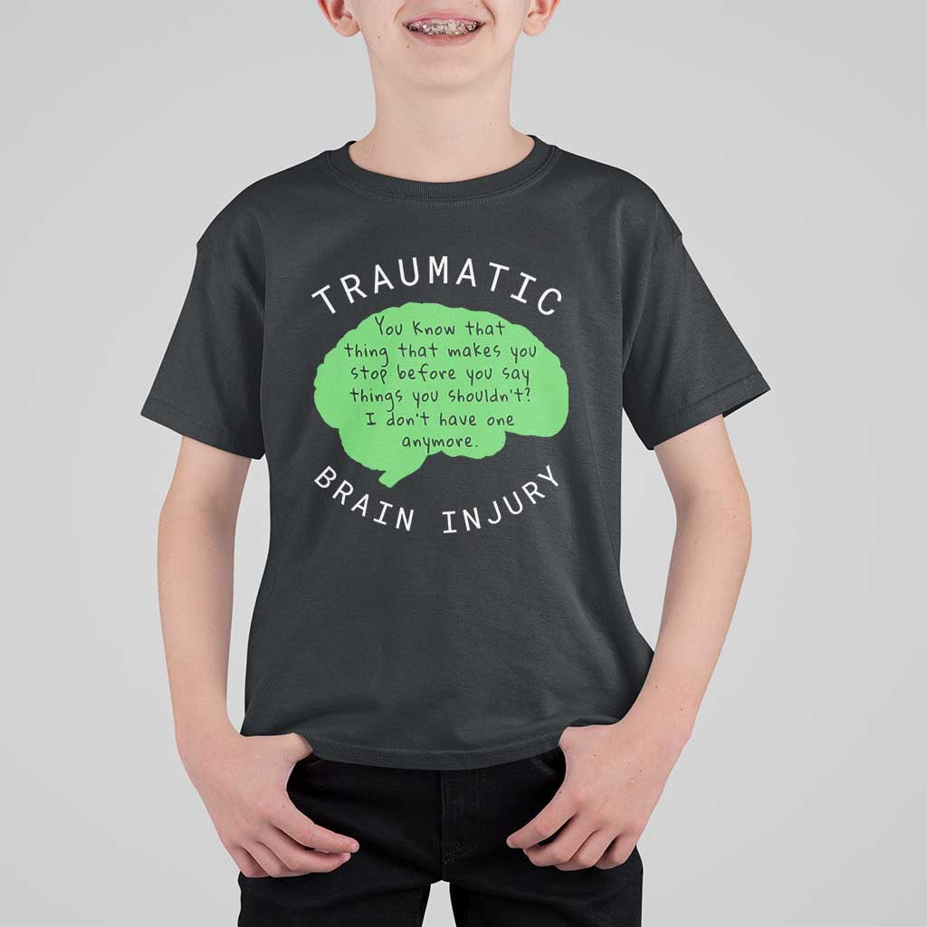 Traumatic Brain Injury Awareness T Shirt For Kid TBI Support