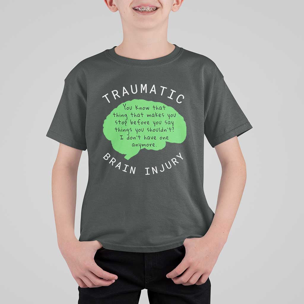 Traumatic Brain Injury Awareness T Shirt For Kid TBI Support