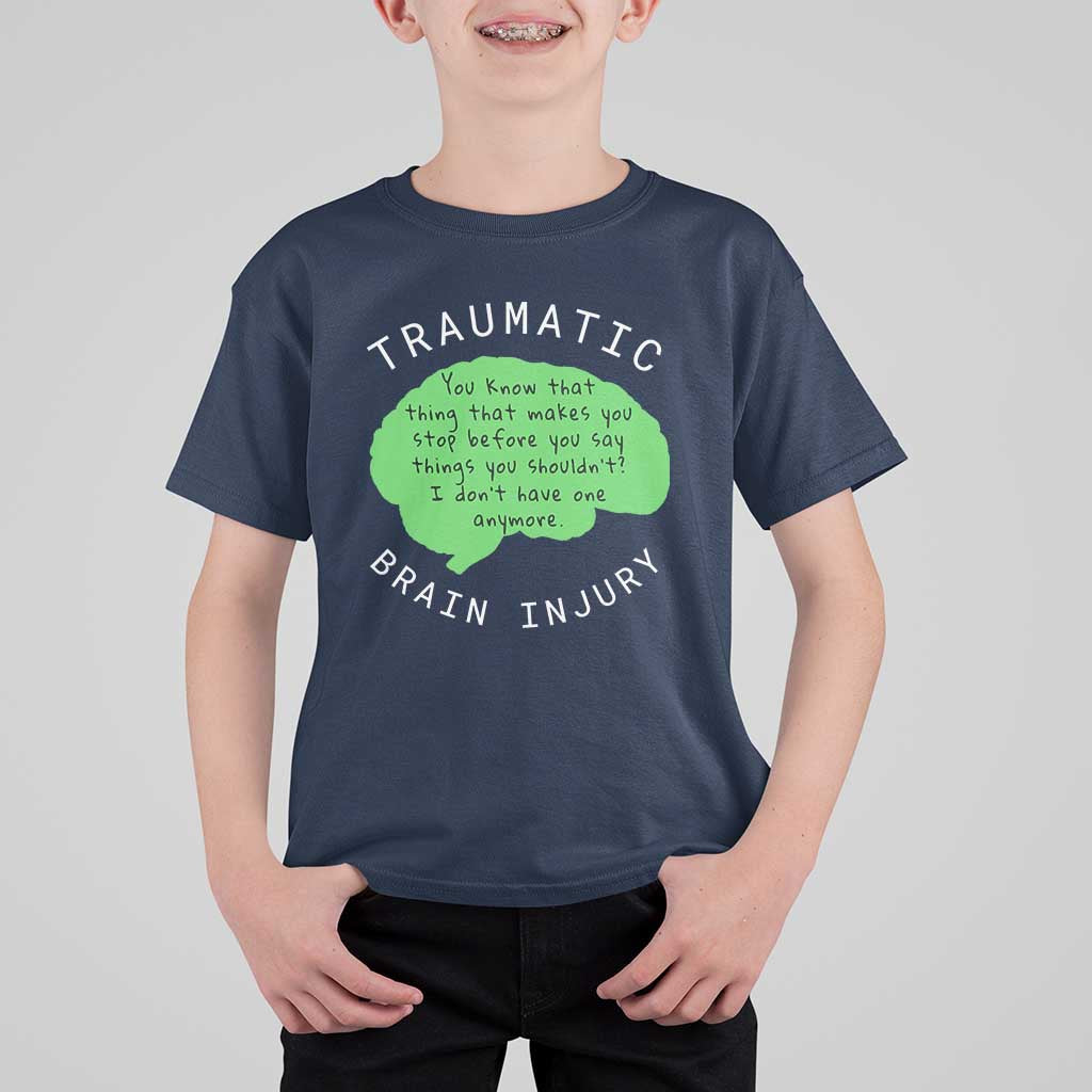 Traumatic Brain Injury Awareness T Shirt For Kid TBI Support