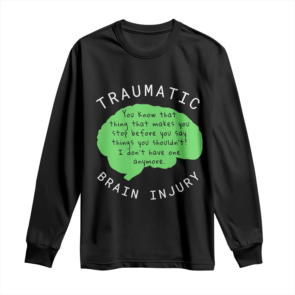 Traumatic Brain Injury Awareness Long Sleeve Shirt TBI Support