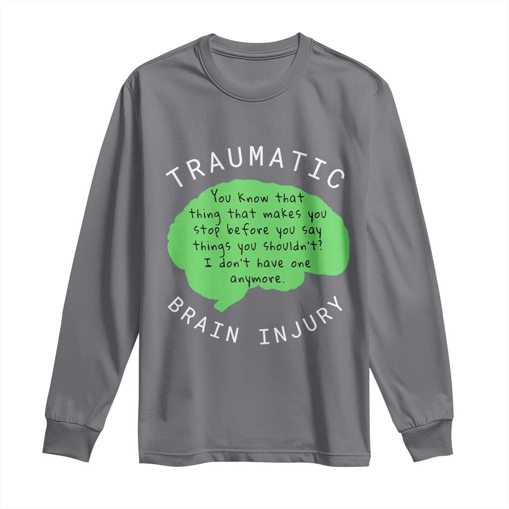 Traumatic Brain Injury Awareness Long Sleeve Shirt TBI Support