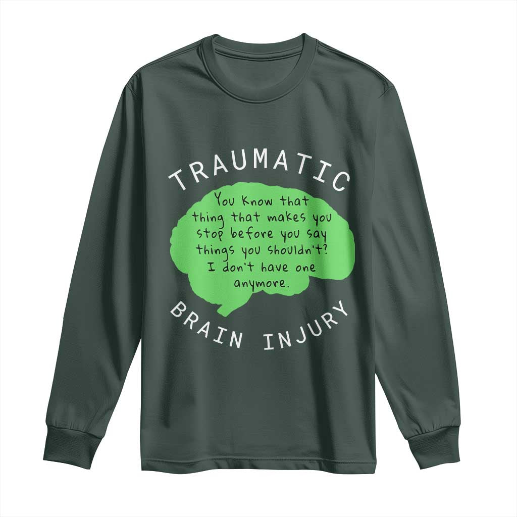 Traumatic Brain Injury Awareness Long Sleeve Shirt TBI Support