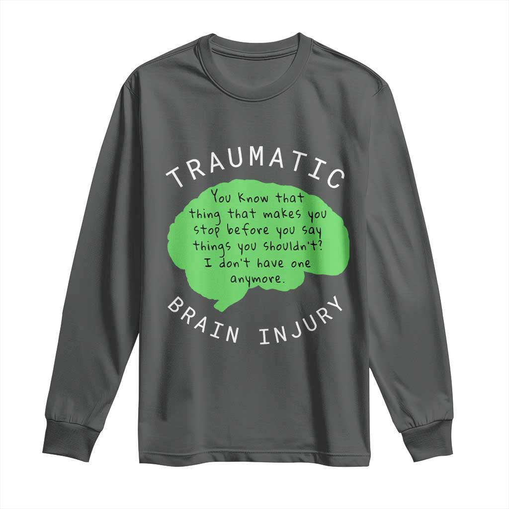 Traumatic Brain Injury Awareness Long Sleeve Shirt TBI Support