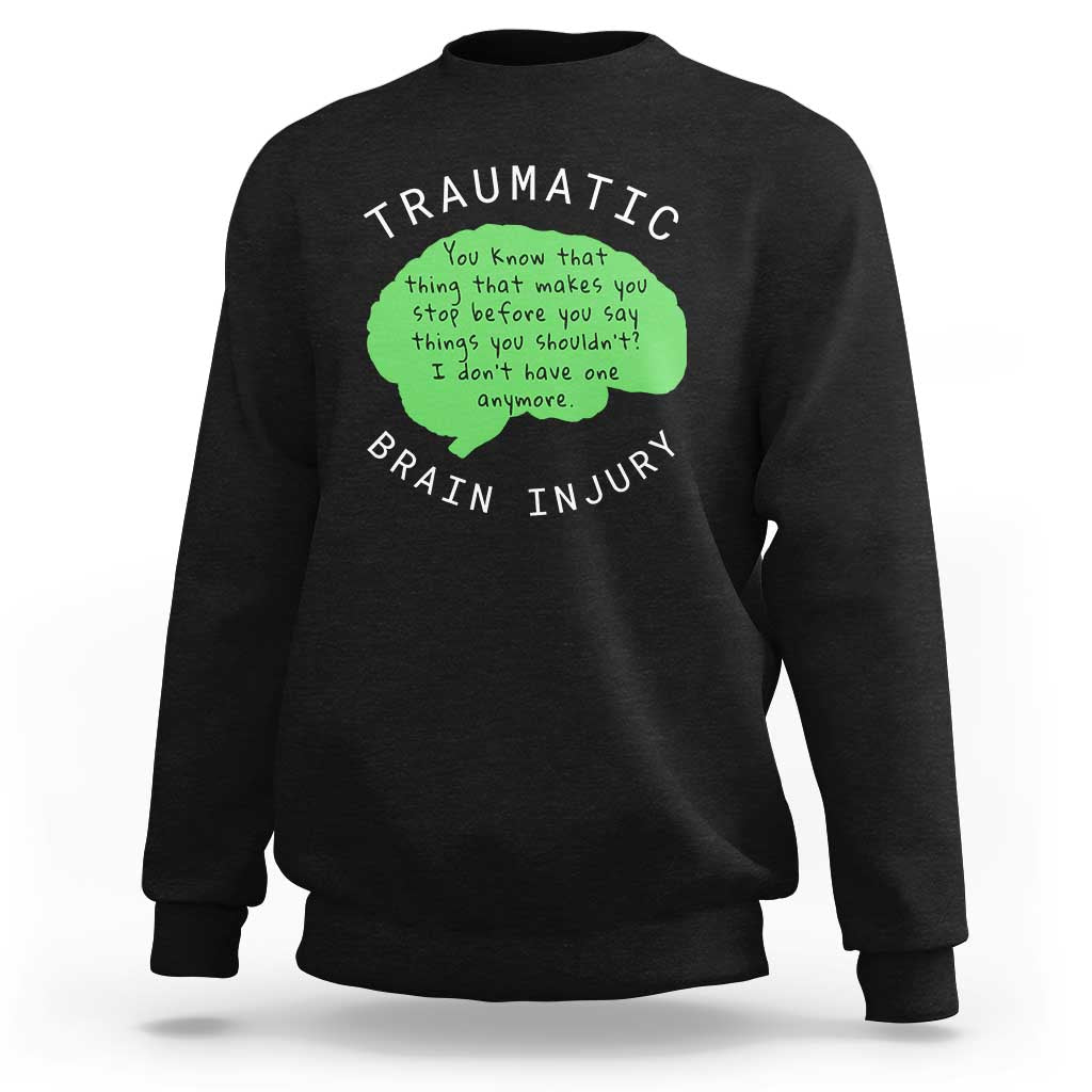 Traumatic Brain Injury Awareness Sweatshirt TBI Support