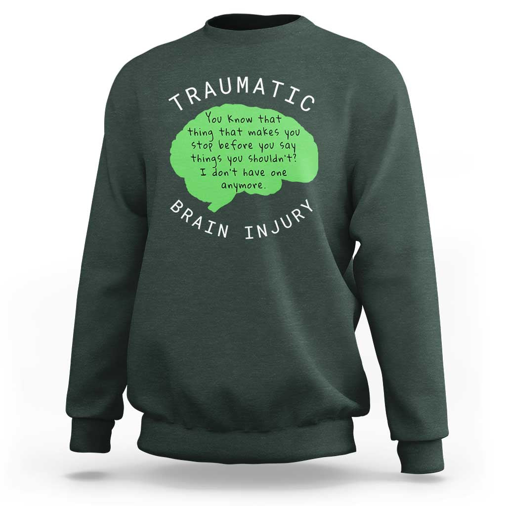 Traumatic Brain Injury Awareness Sweatshirt TBI Support