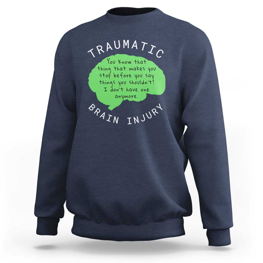 Traumatic Brain Injury Awareness Sweatshirt TBI Support