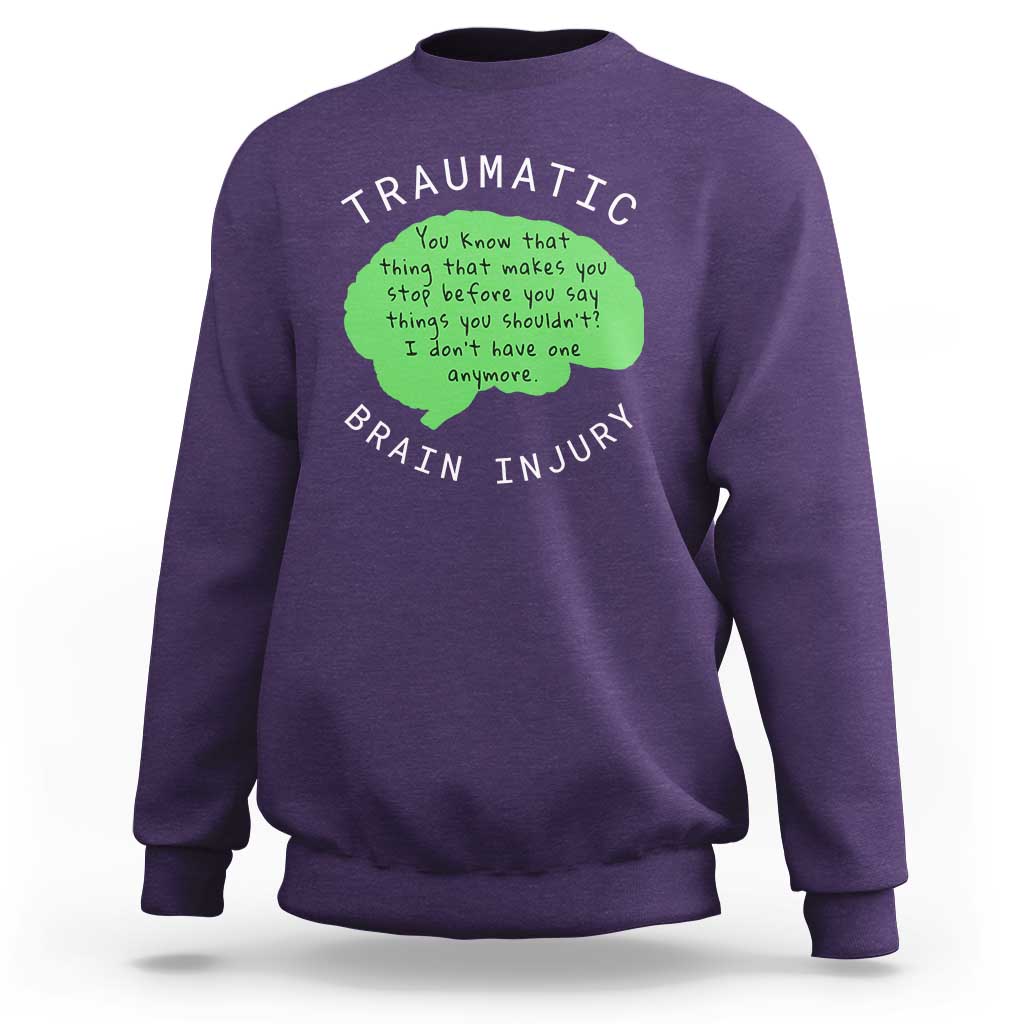 Traumatic Brain Injury Awareness Sweatshirt TBI Support
