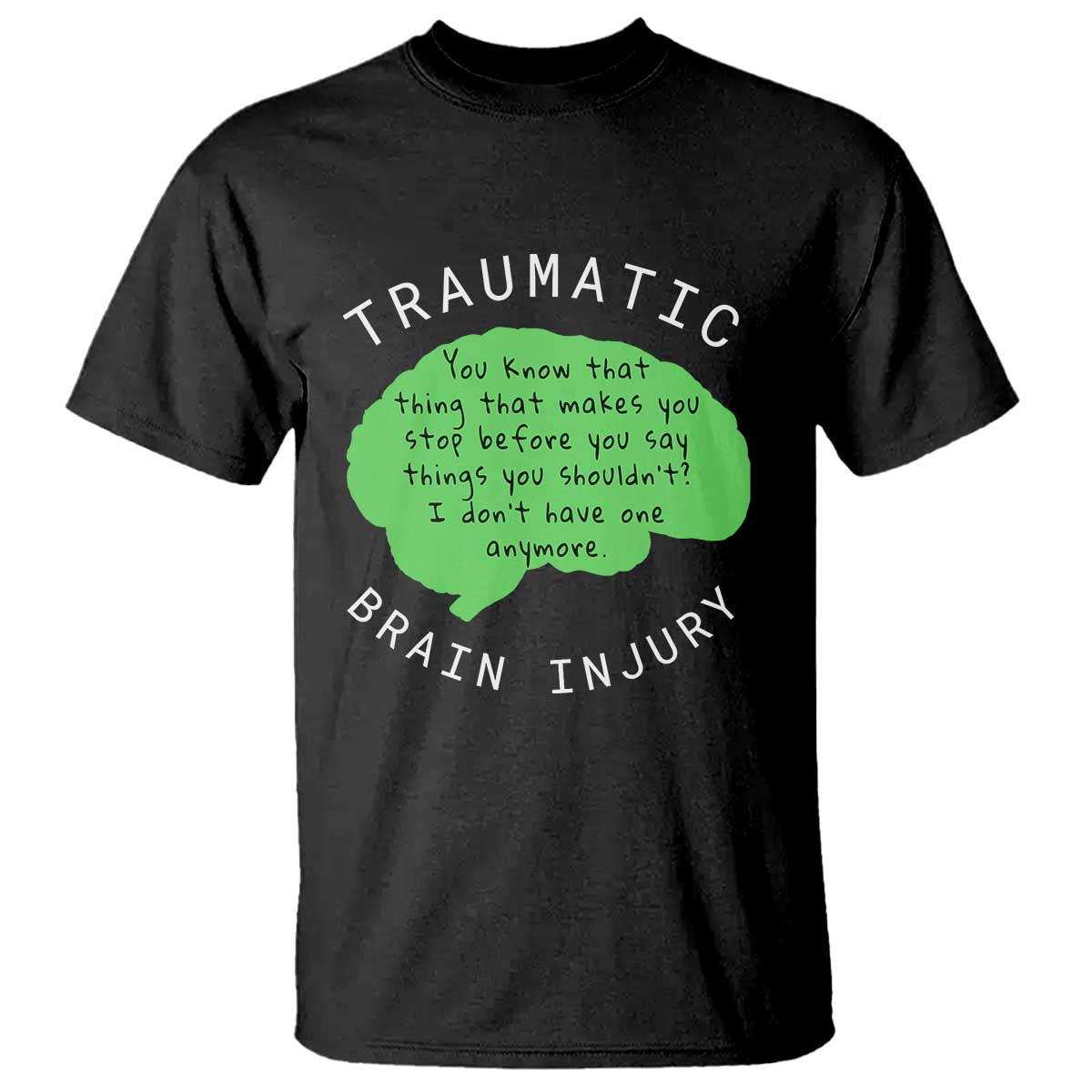 Traumatic Brain Injury Awareness T Shirt TBI Support