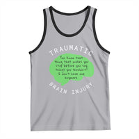 Traumatic Brain Injury Awareness Tank Top TBI Support