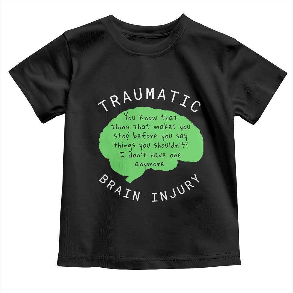 Traumatic Brain Injury Awareness Toddler T Shirt TBI Support