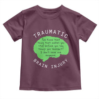 Traumatic Brain Injury Awareness Toddler T Shirt TBI Support