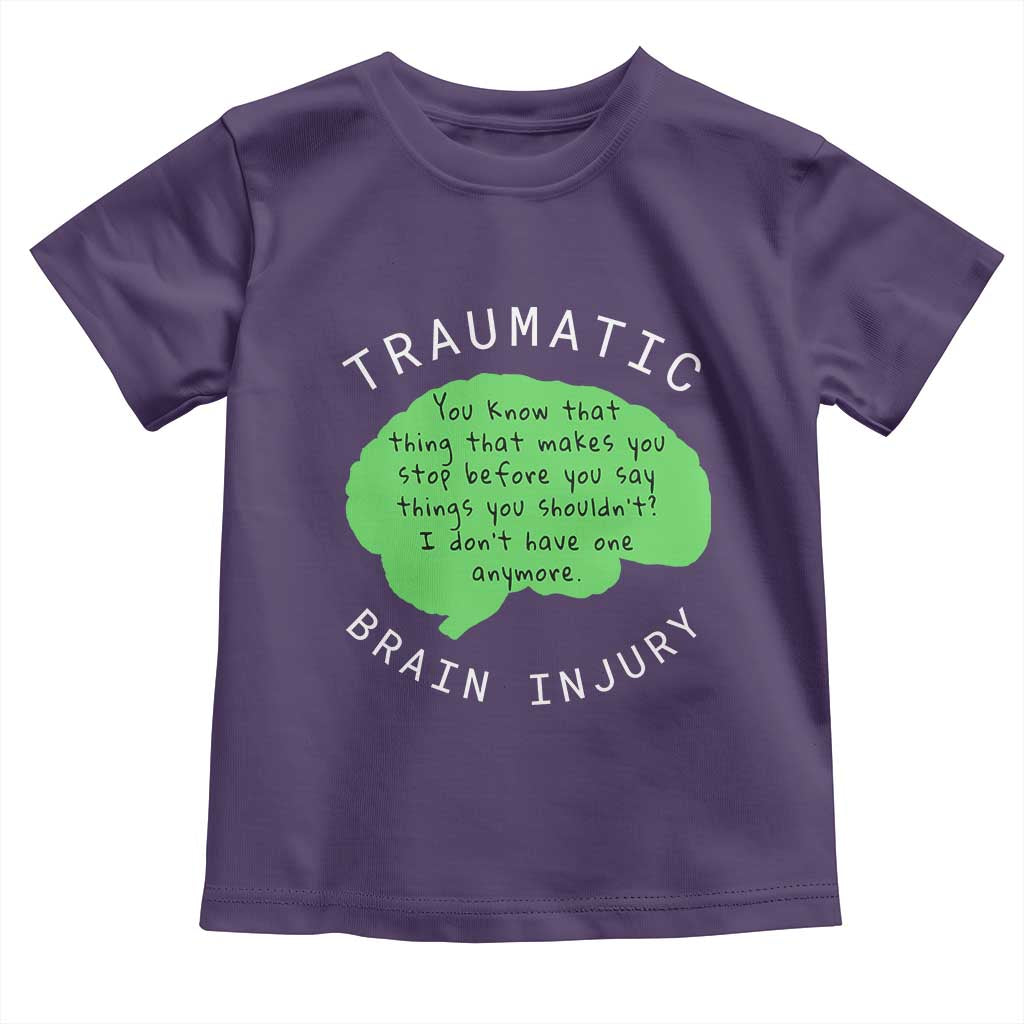 Traumatic Brain Injury Awareness Toddler T Shirt TBI Support