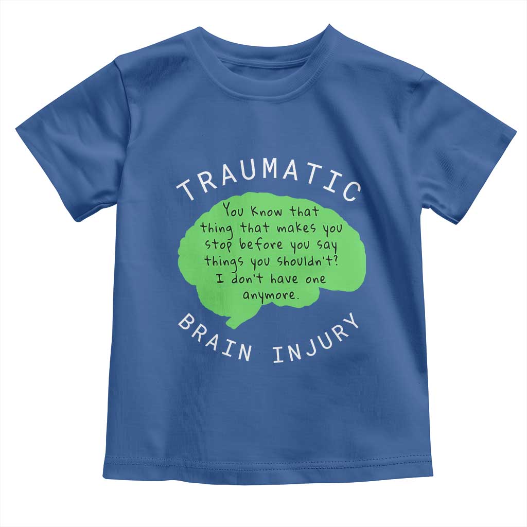 Traumatic Brain Injury Awareness Toddler T Shirt TBI Support