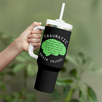 Traumatic Brain Injury Awareness Tumbler With Handle TBI Support