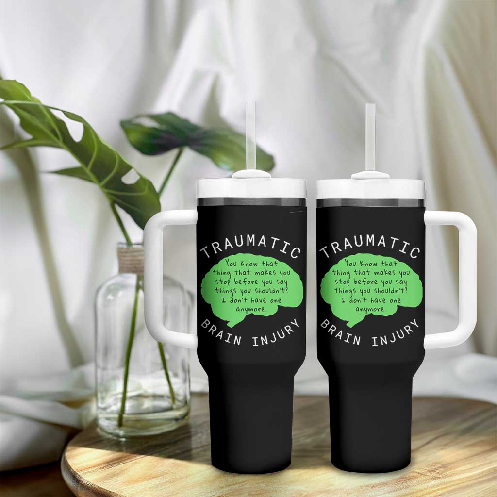 Traumatic Brain Injury Awareness Tumbler With Handle TBI Support