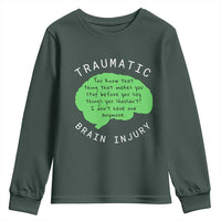 Traumatic Brain Injury Awareness Youth Sweatshirt TBI Support