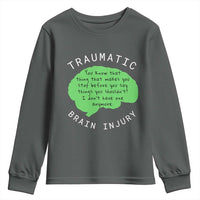 Traumatic Brain Injury Awareness Youth Sweatshirt TBI Support