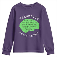 Traumatic Brain Injury Awareness Youth Sweatshirt TBI Support