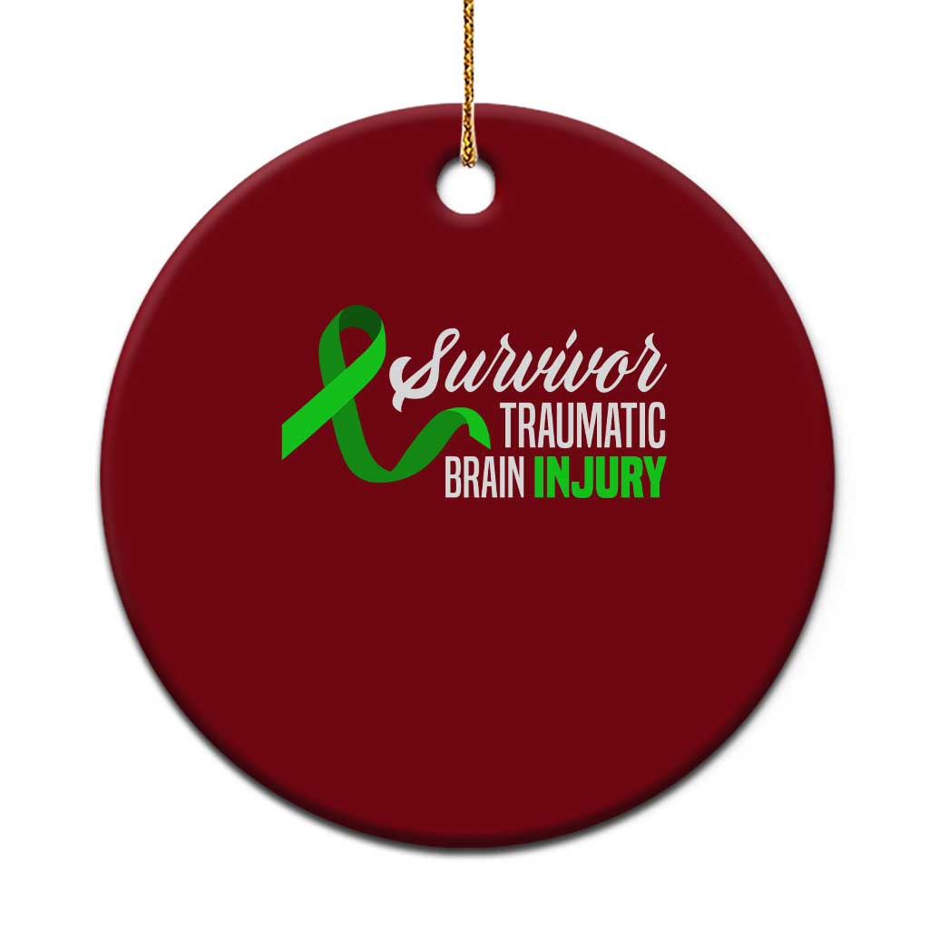 Traumatic Brain Injury Awareness Ceramic Ornament TBI Survivor - Wonder Print Shop