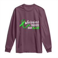Traumatic Brain Injury Awareness Long Sleeve Shirt TBI Survivor