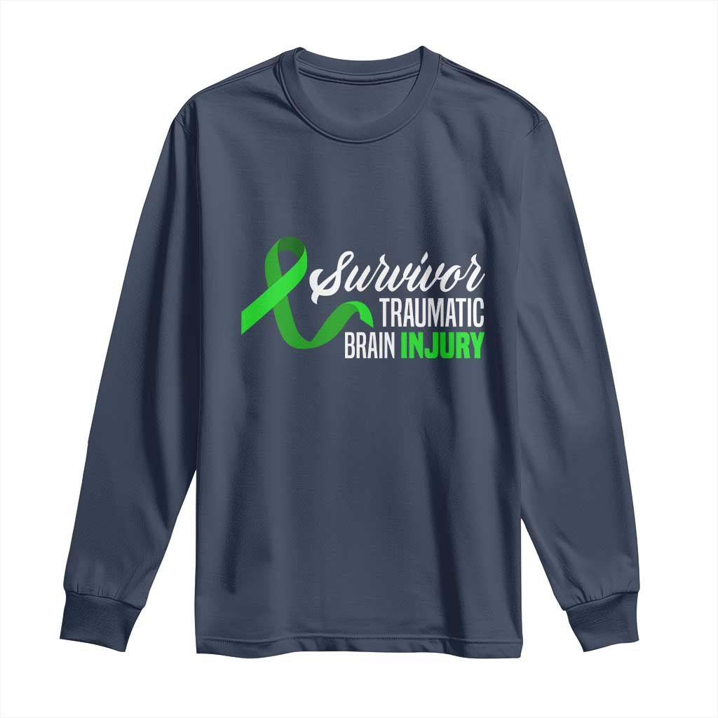 Traumatic Brain Injury Awareness Long Sleeve Shirt TBI Survivor