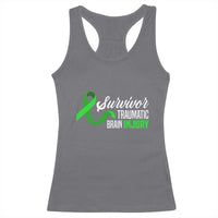 Traumatic Brain Injury Awareness Racerback Tank Top TBI Survivor