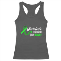 Traumatic Brain Injury Awareness Racerback Tank Top TBI Survivor