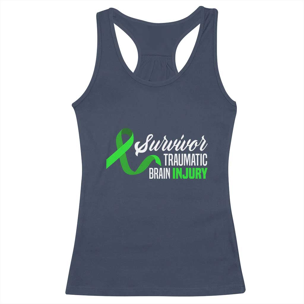 Traumatic Brain Injury Awareness Racerback Tank Top TBI Survivor